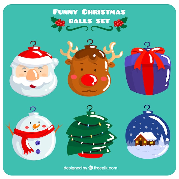 Funny christmas balls