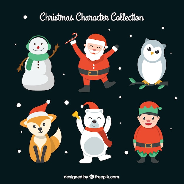 Funny christmas character pack