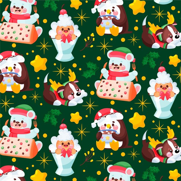 Funny christmas pattern