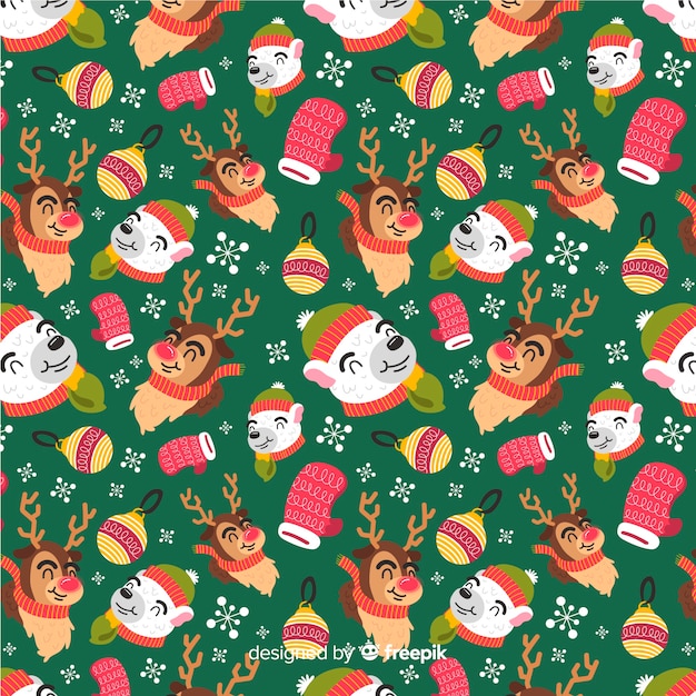 Funny colorful christmas pattern