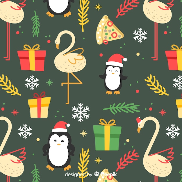 Funny colorful christmas pattern