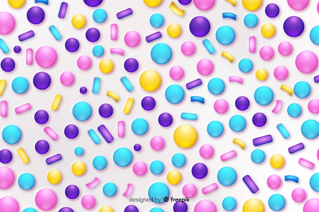 Free Vector funny colorful donut glaze background