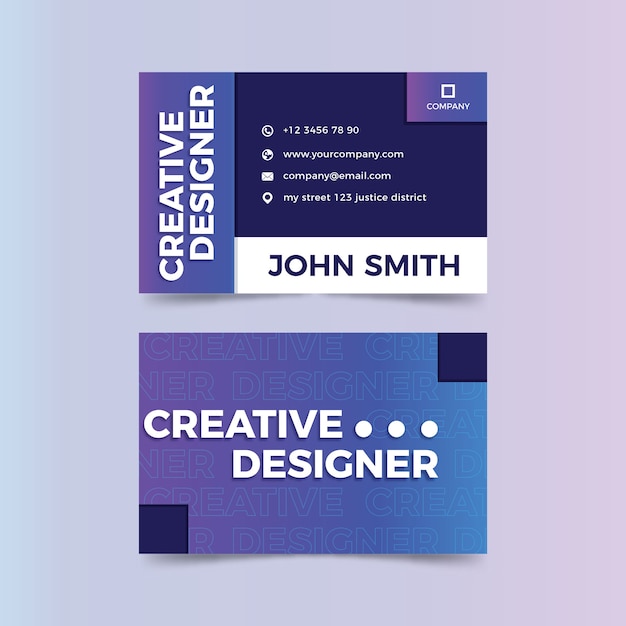 Funny creative designer business card template