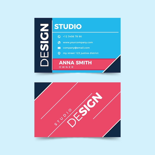 Funny design studio business card template