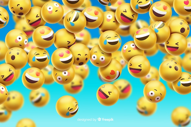 Free Vector funny emoticons background design