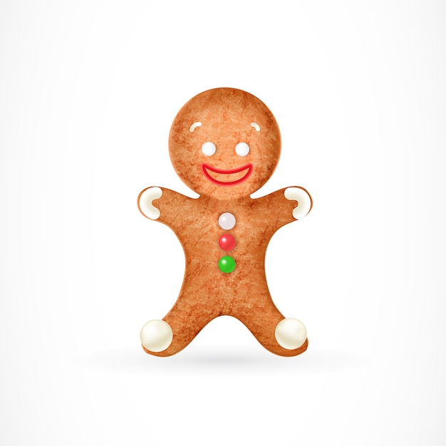 Free Vector funny gingerbread man