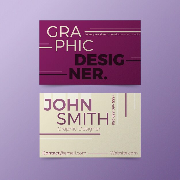 Funny graphic designer business card style