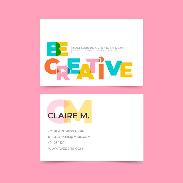 Funny graphic designer business card template