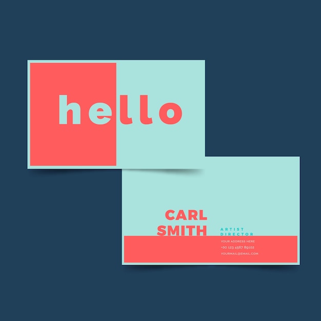 Funny graphic designer business card template