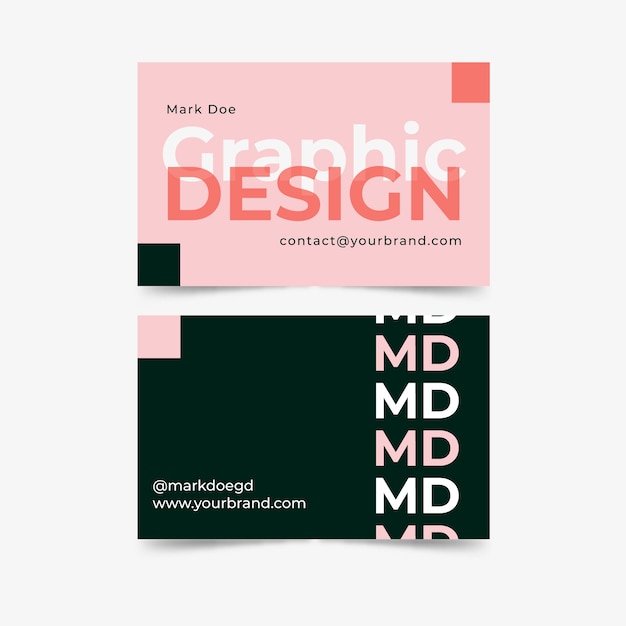 Funny graphic designer business card template