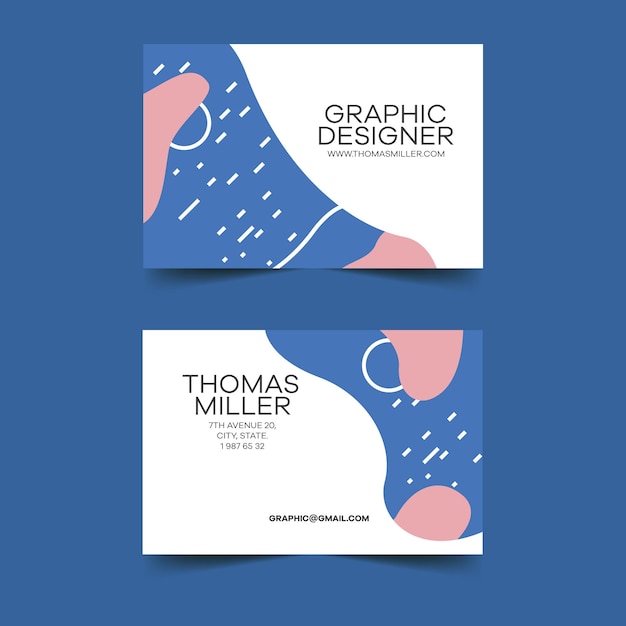 Funny graphic designer business card template