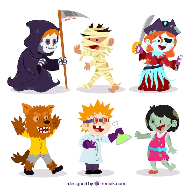 Funny halloween characters