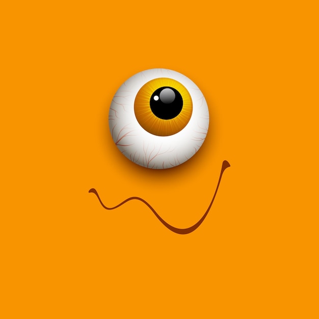 Free vector funny halloween greeting card monster eyes. vector illustration eps 10