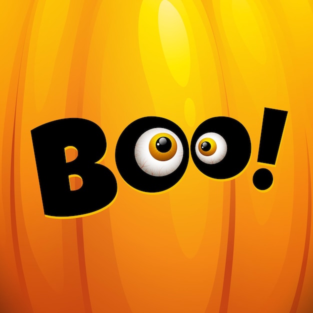 Funny Halloween greeting card. Vector illustration EPS 10