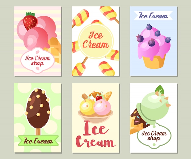 Funny ice cream background. 