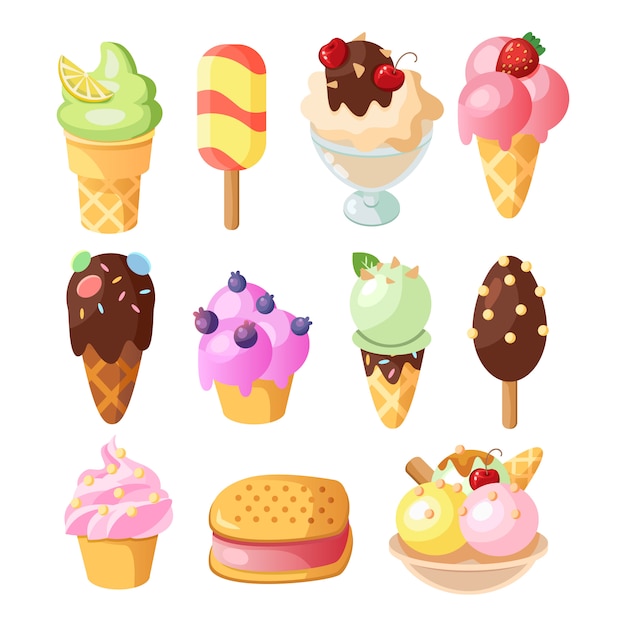 Funny ice cream background. 