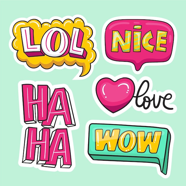 Funny lol stickers concept