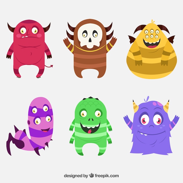 Funny monsters collection