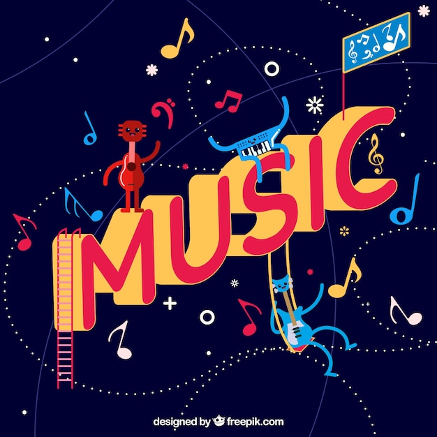 Free Vector funny music background