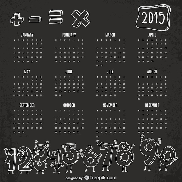 Funny numbers 2015 calendar