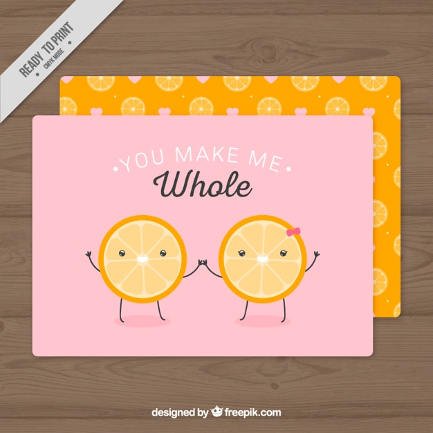 Funny oranges love card