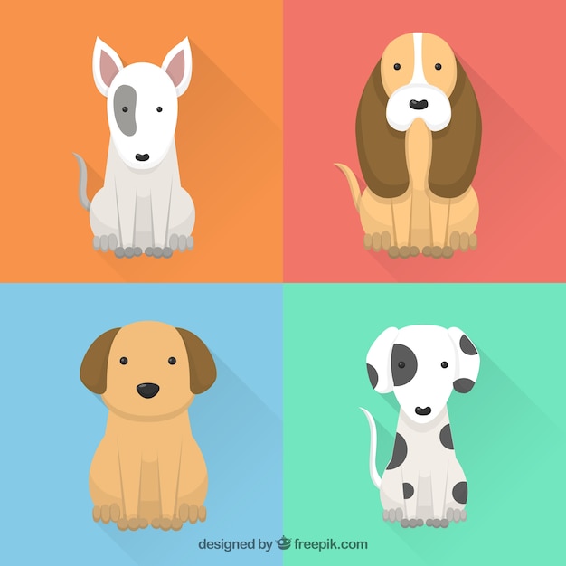 Free Vector funny pupply pack