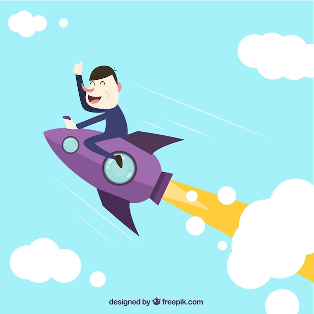 Free Vector funny startup illustration