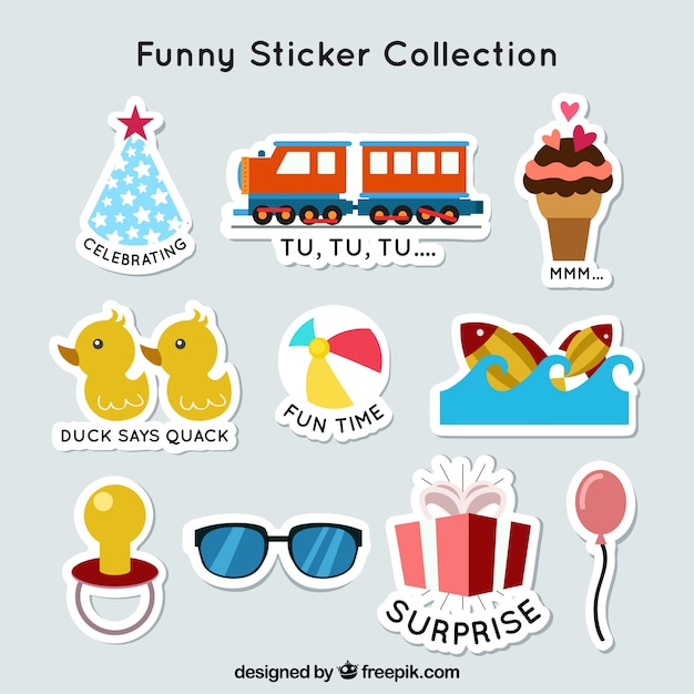 Funny sticker collection