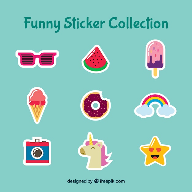 Funny stickers with lovely style