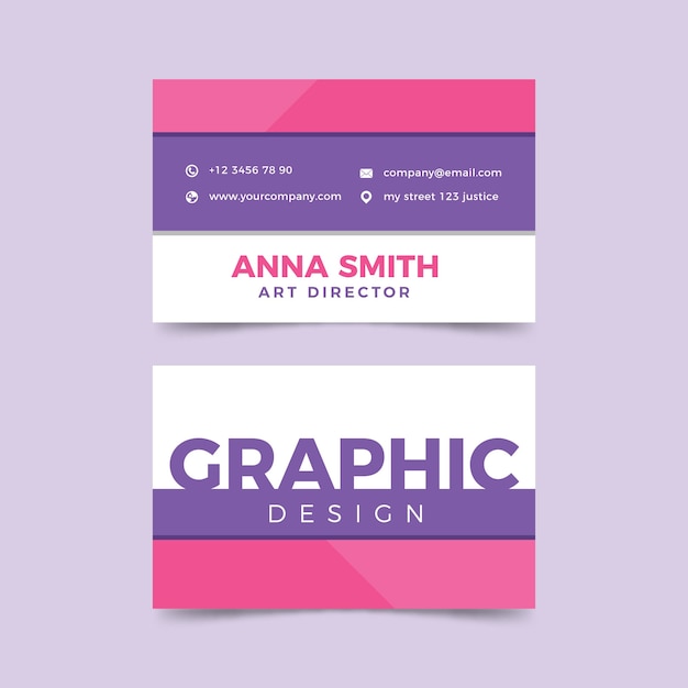 Funny template for graphic designer business card