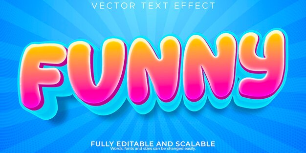 Funny text effect editable cartoon and child text style