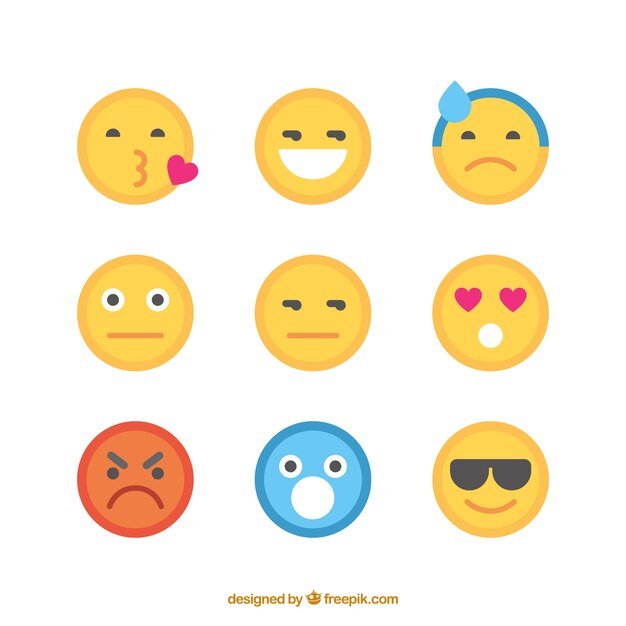 Funny yellow smiley collection