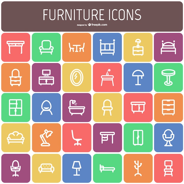 Furniture icon collection