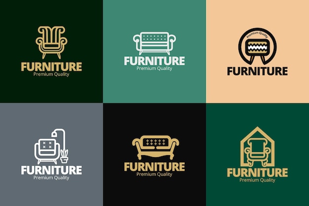 Furniture logo collection concept