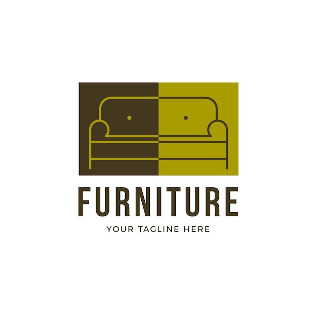 Free vector furniture logo concept