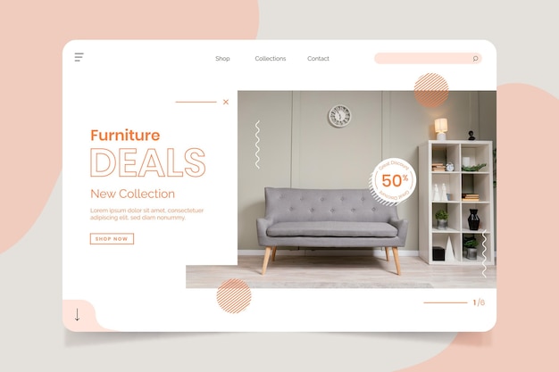 Furniture sale landing page