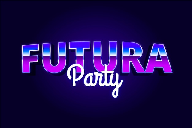 Free Vector futura party text effect