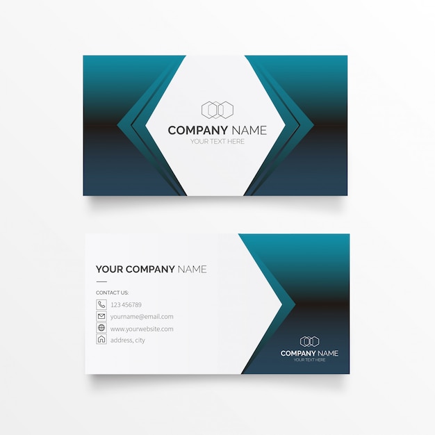 Free vector futuristic business card