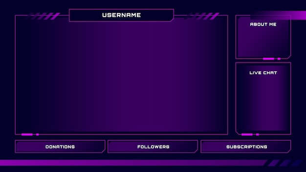 Futuristic gradient interface twitch background