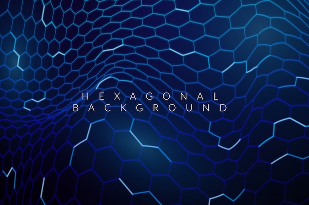 Futuristic hexagonal net background