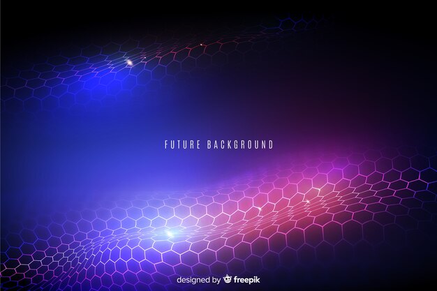 Futuristic hexagonal net background