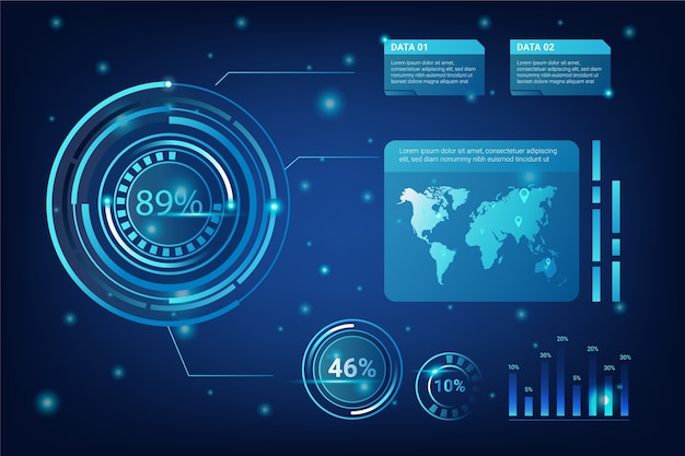 Futuristic infographic concept with evolution