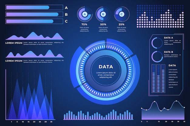 Futuristic infographic elements concept