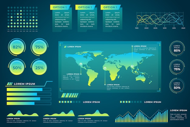 Futuristic infographic elements