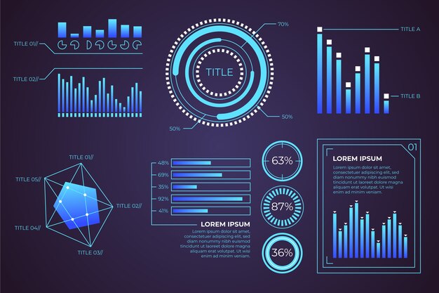 Futuristic infographic template