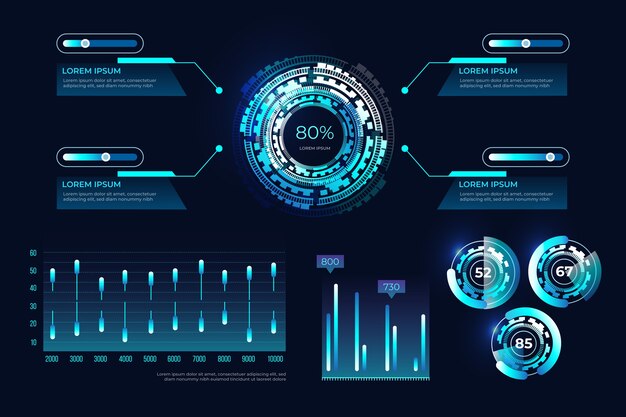 Futuristic infographic template