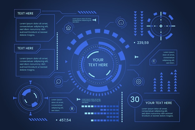 Free Vector futuristic infographic