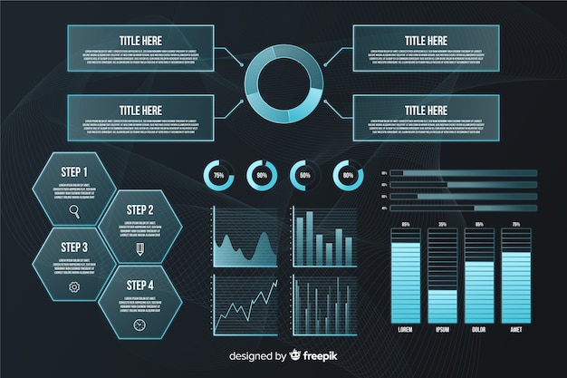 Futuristic inforgraphic element collection