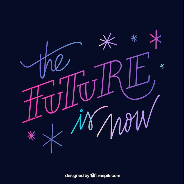 Futuristic lettering background