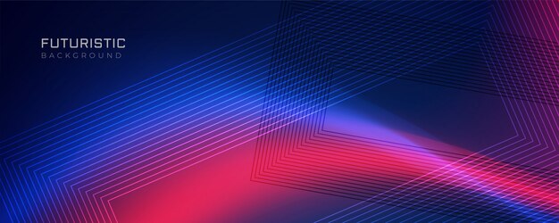 Futuristic line background with light effect